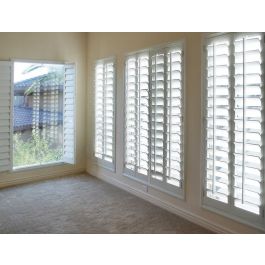 Indoor Window Shutters Interior, White Wooden Indoor Shutters